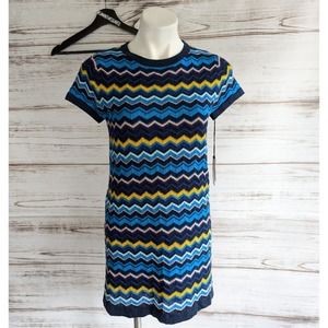 Missoni for Target Blue and Yellow Zigzag Midi Dress